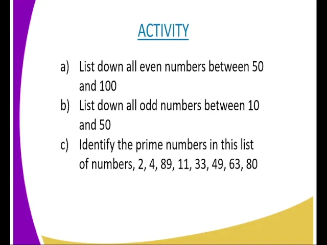 Mathematics foerm 1 even odd and prime numbers lesson 20