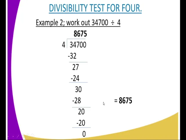 Mathematics form 1 Divisibility of 4and 5 lesson 19